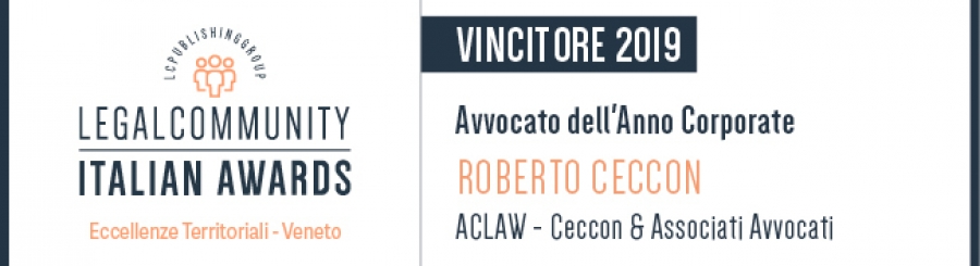 ROBERTO CECCON Avvocato dell&#039;anno Corporate - Veneto
